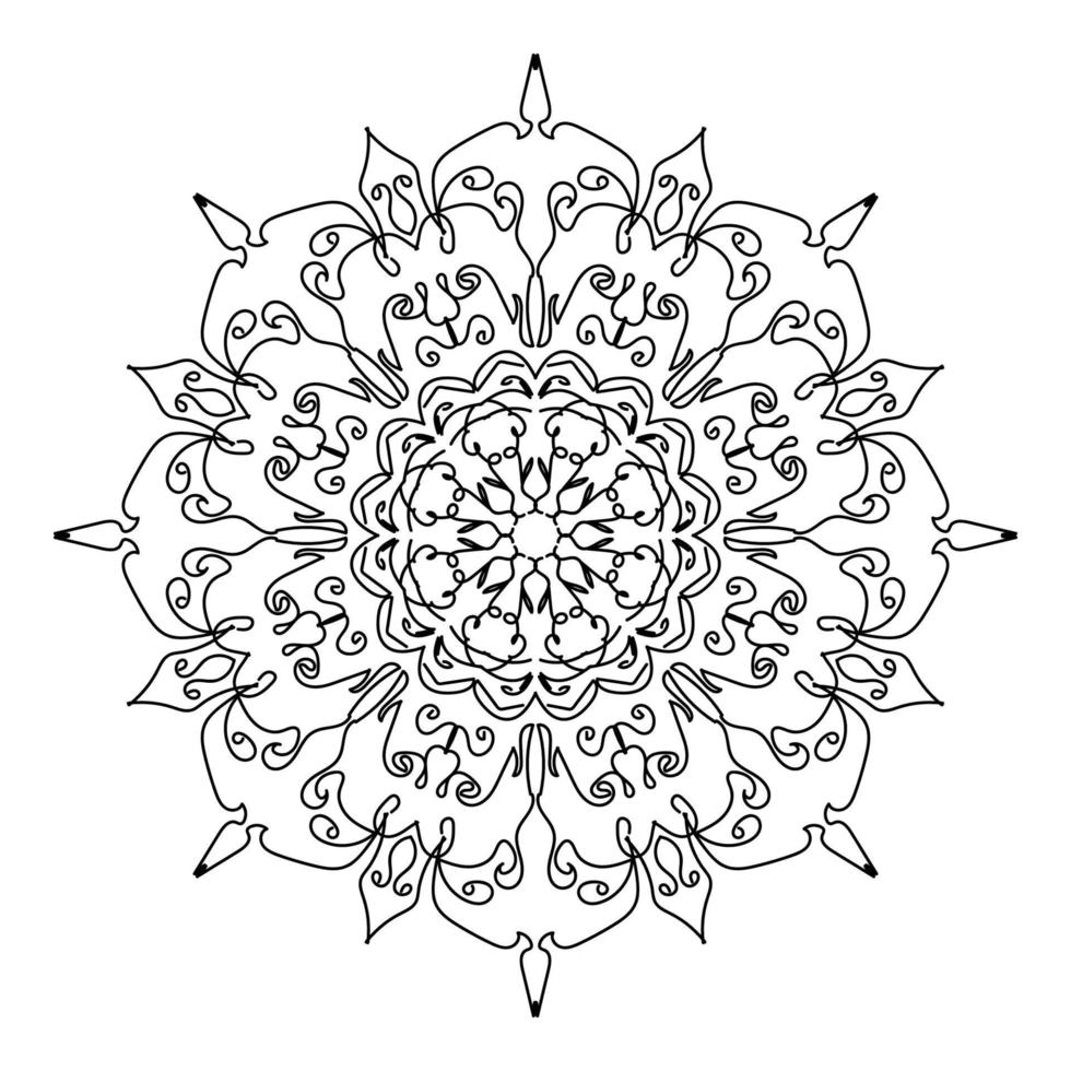 Circular pattern mandala art decoration elements vector