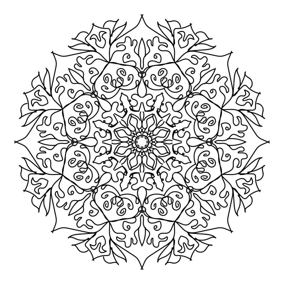 Circular pattern mandala art decoration elements vector