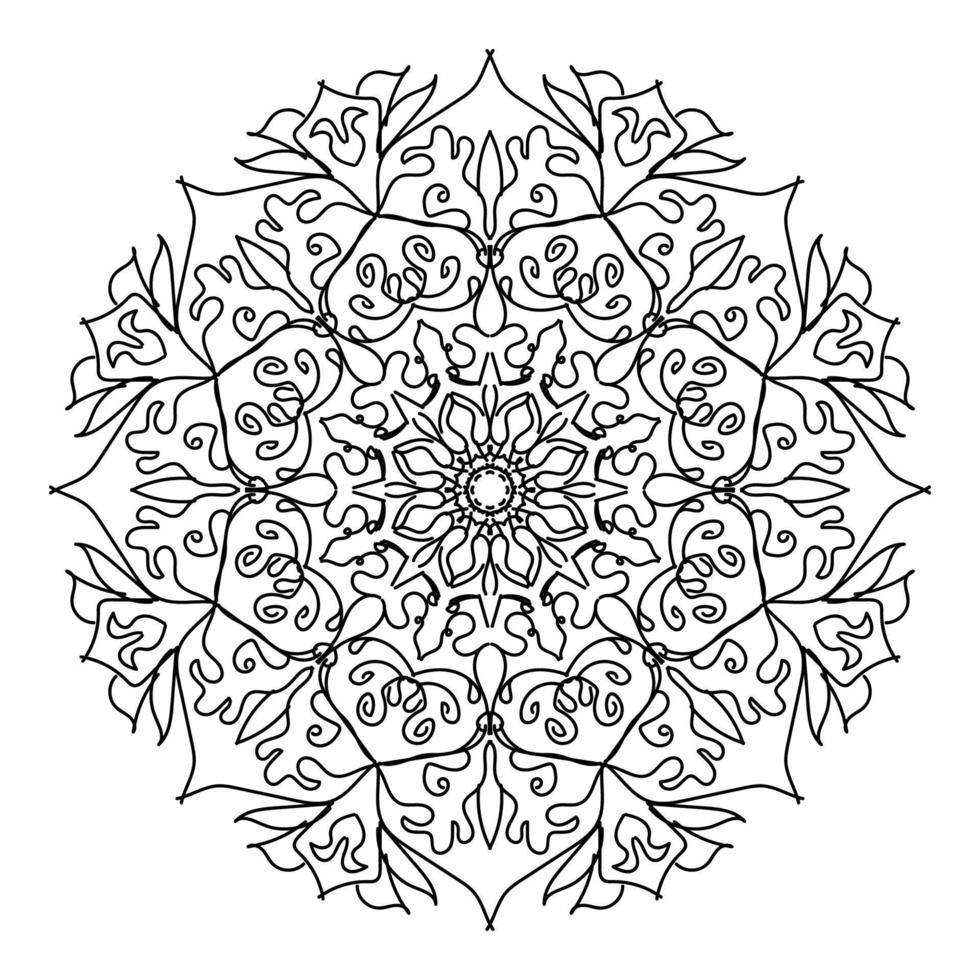 Circular pattern mandala art decoration elements vector