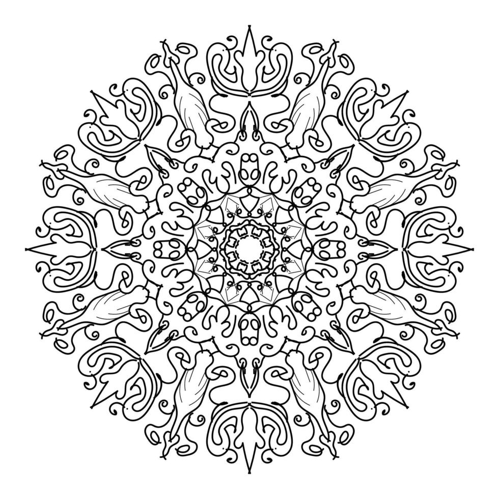 Circular pattern mandala art decoration elements vector