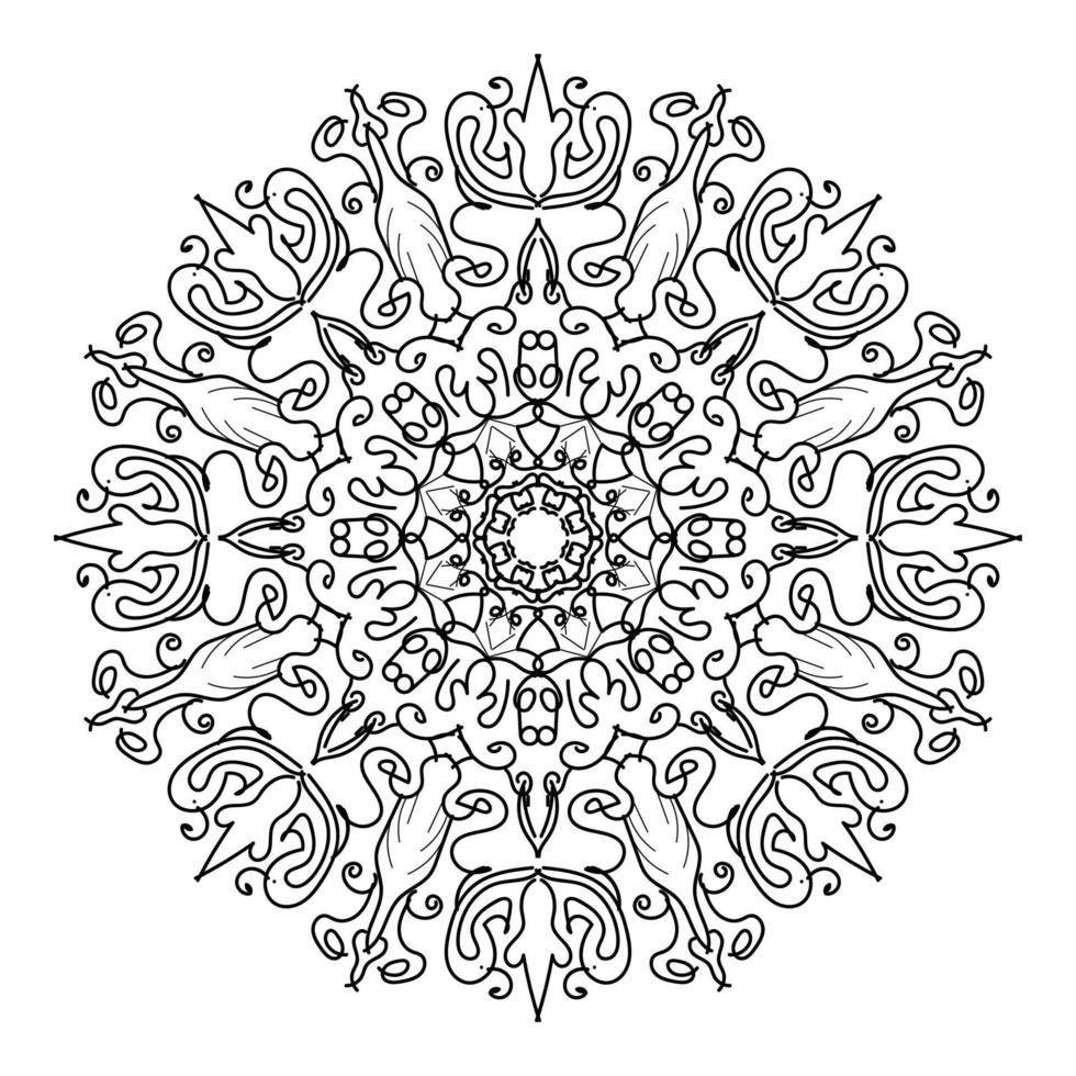 Circular pattern mandala art decoration elements vector