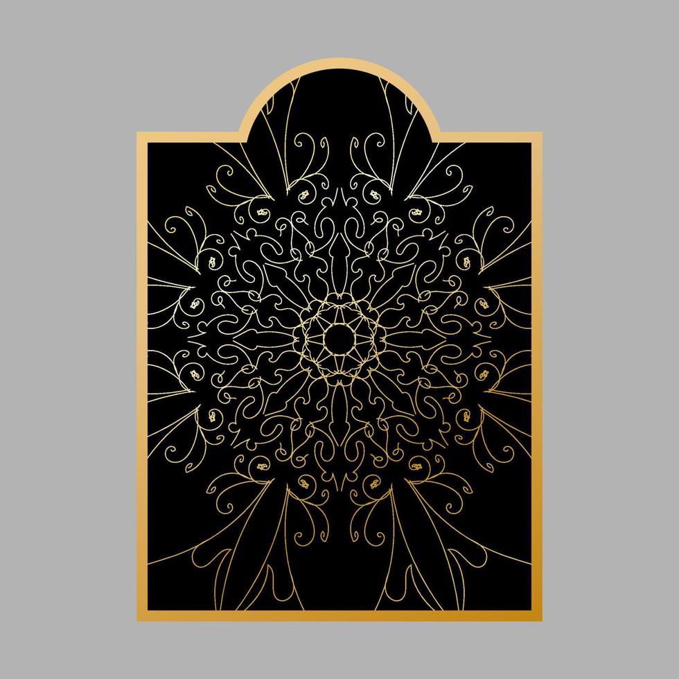 Ramadan motif frame with mandala elements vector