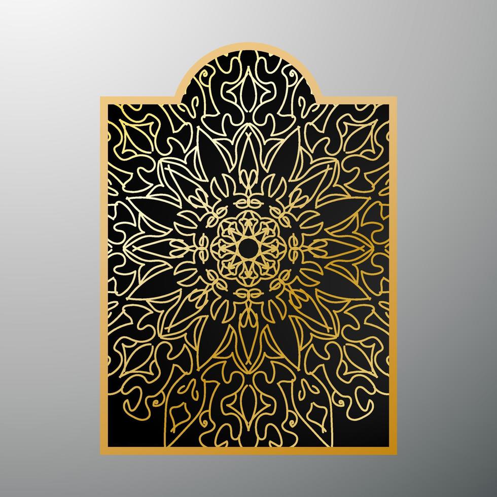 Ramadan motif frame with mandala elements. vector