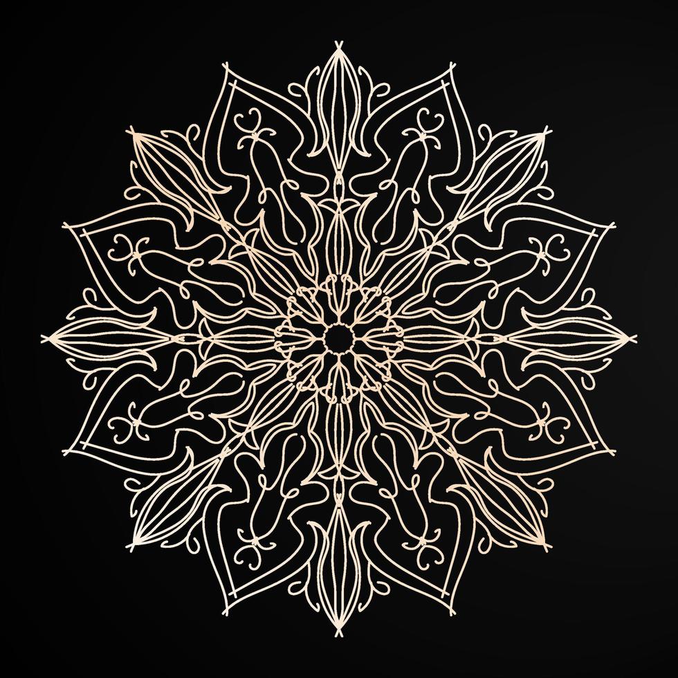 Circular pattern mandala art decoration elements vector