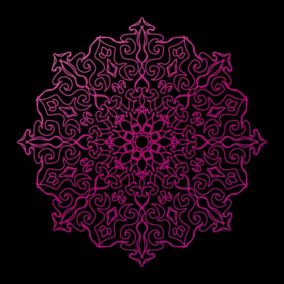 Circular pattern mandala art decoration elements vector