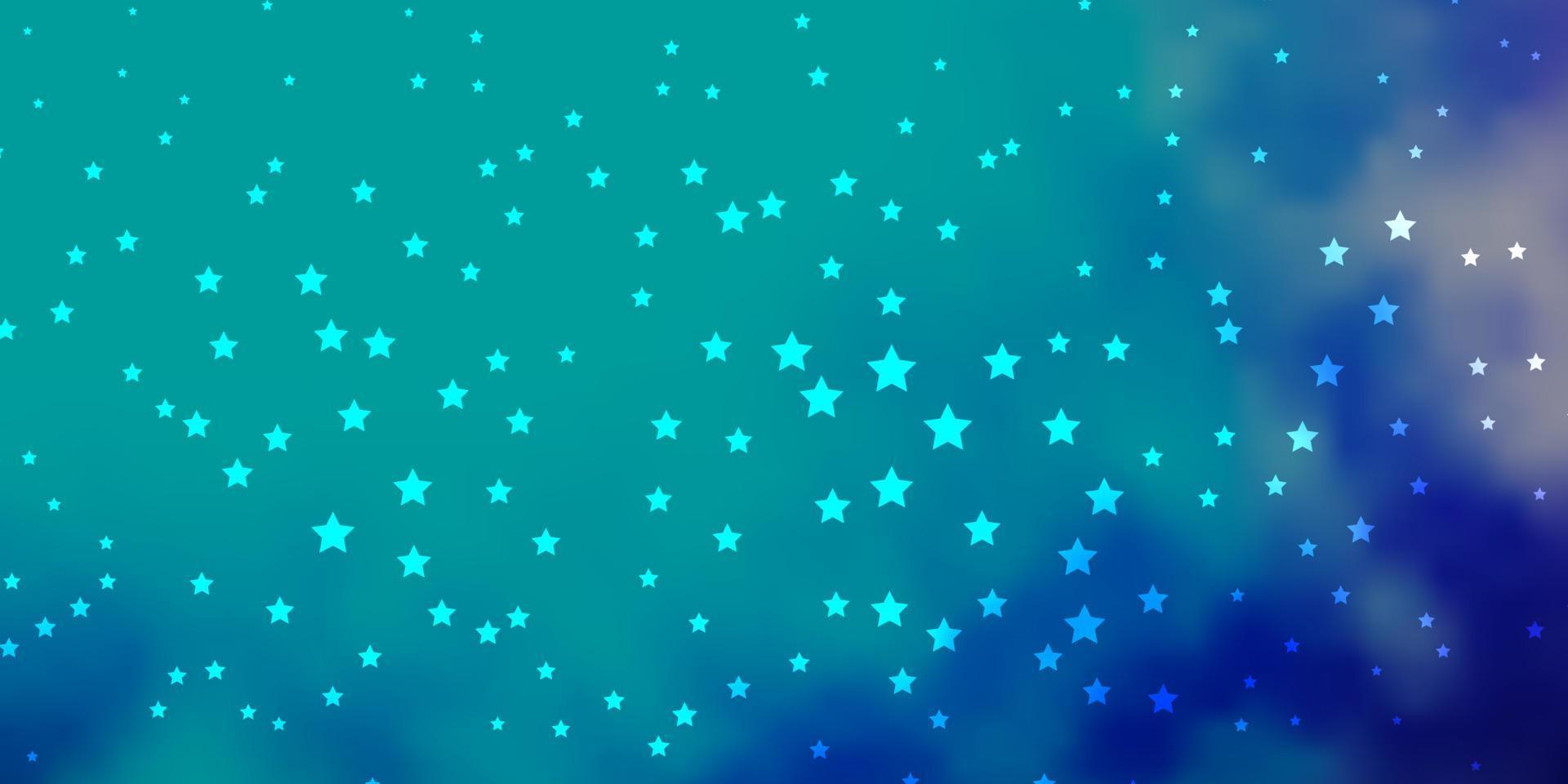 Dark Pink, Blue vector background with colorful stars.