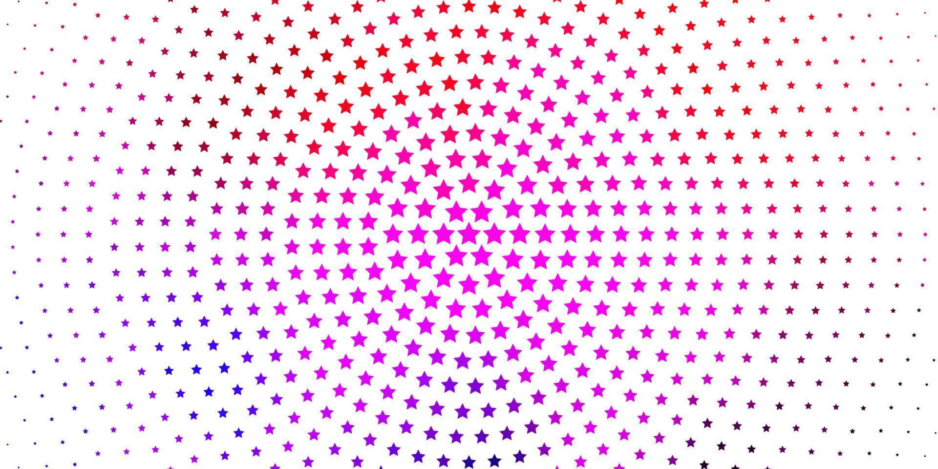 Light Pink, Red vector layout with bright stars.