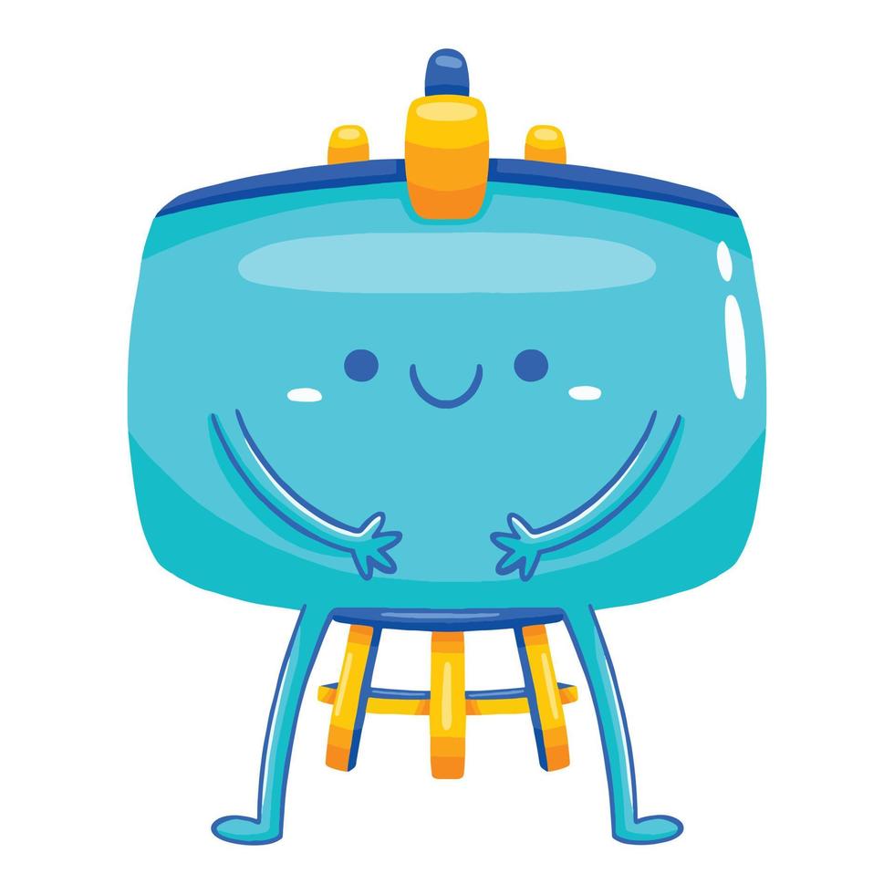 CANVAS mascot in flat cartoon style vector