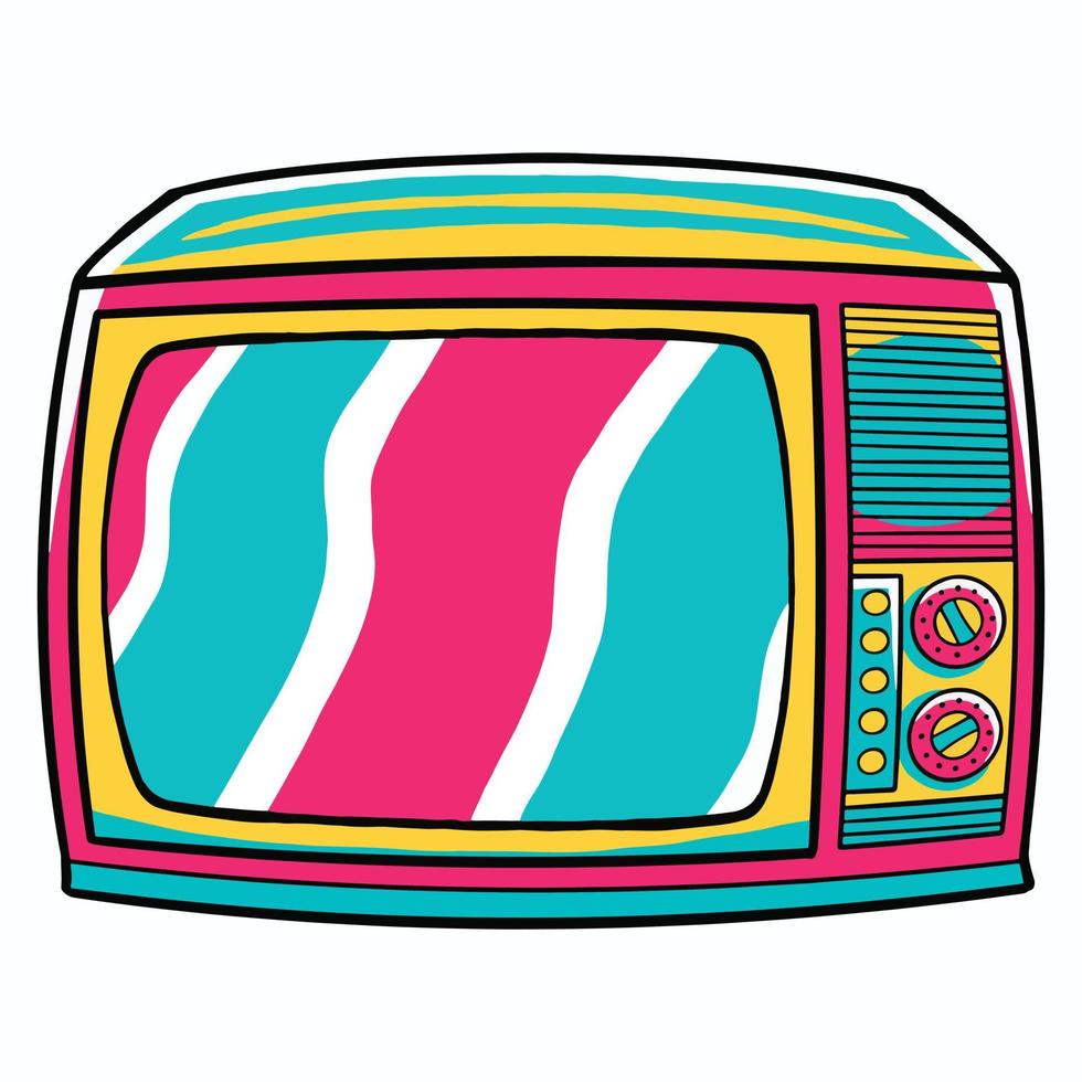 televisión en estilo de diseño plano vector