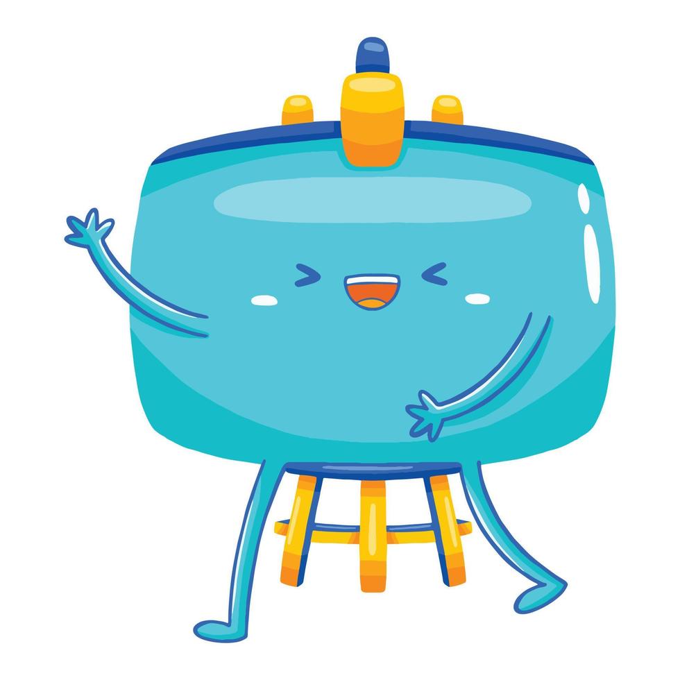 CANVAS mascot in flat cartoon style vector