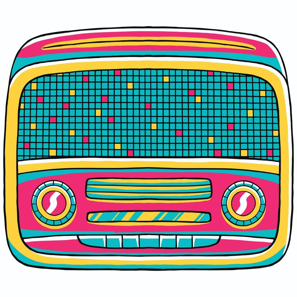 Radio in Flat Design Style vector