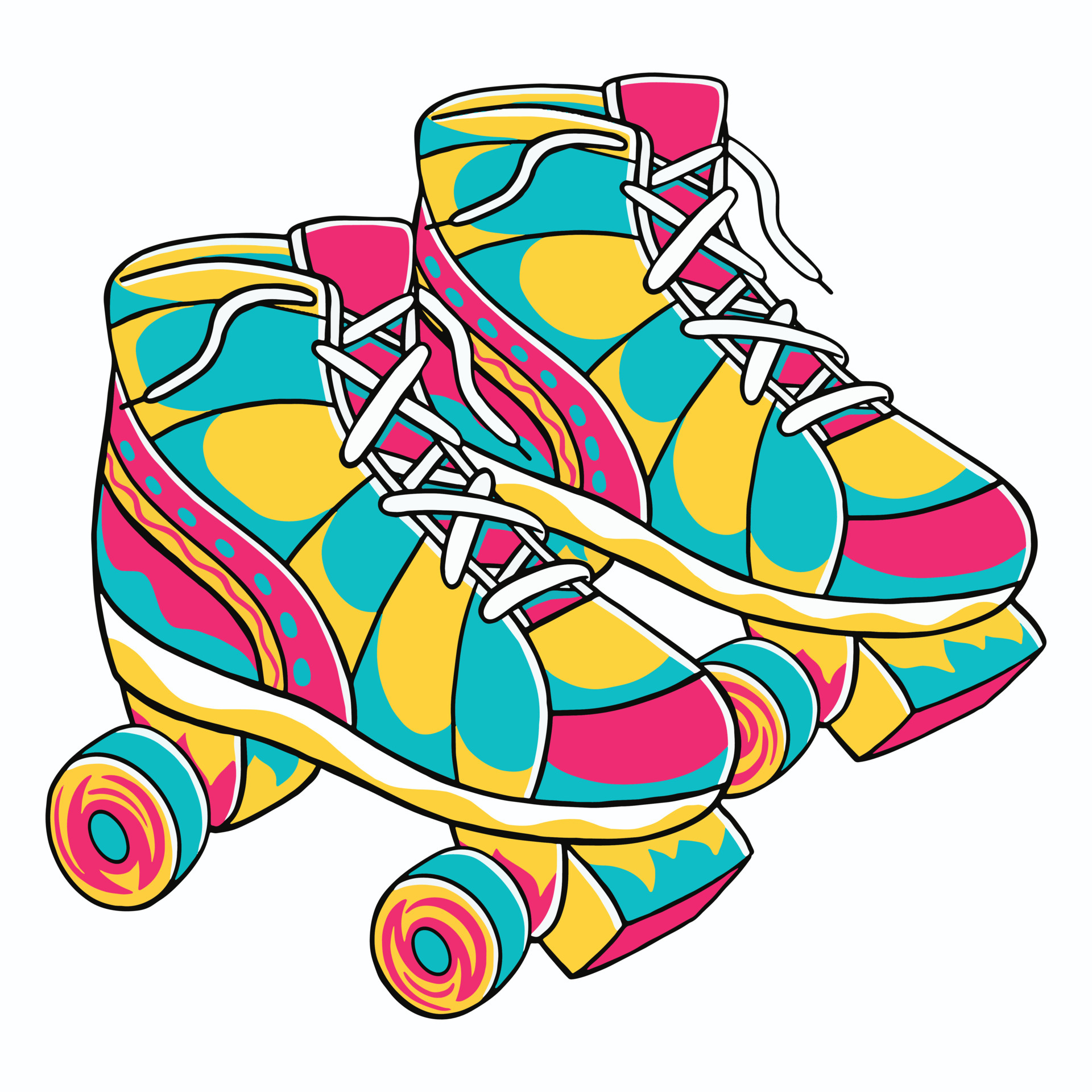 Roller Skates in Flat Design Style 5914751 Vector Art at Vecteezy