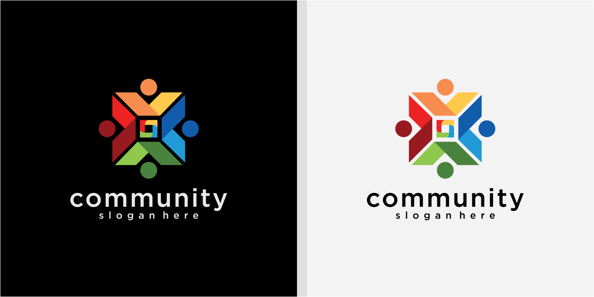 Abstract Graphic Logo People Community Colorful Social Group Logo Abstract Graphic Logo People Community Colorful Social Group Logo