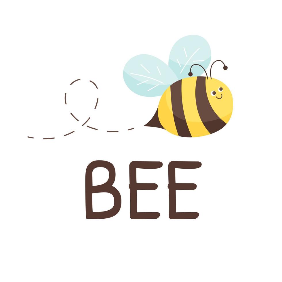 cute flying bee clipart