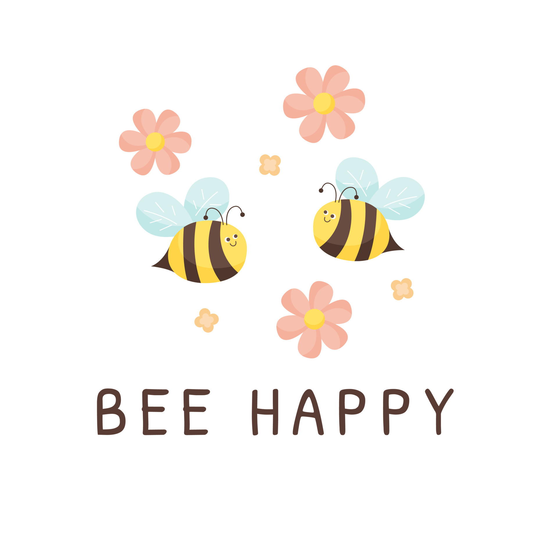 animated bees on flowers