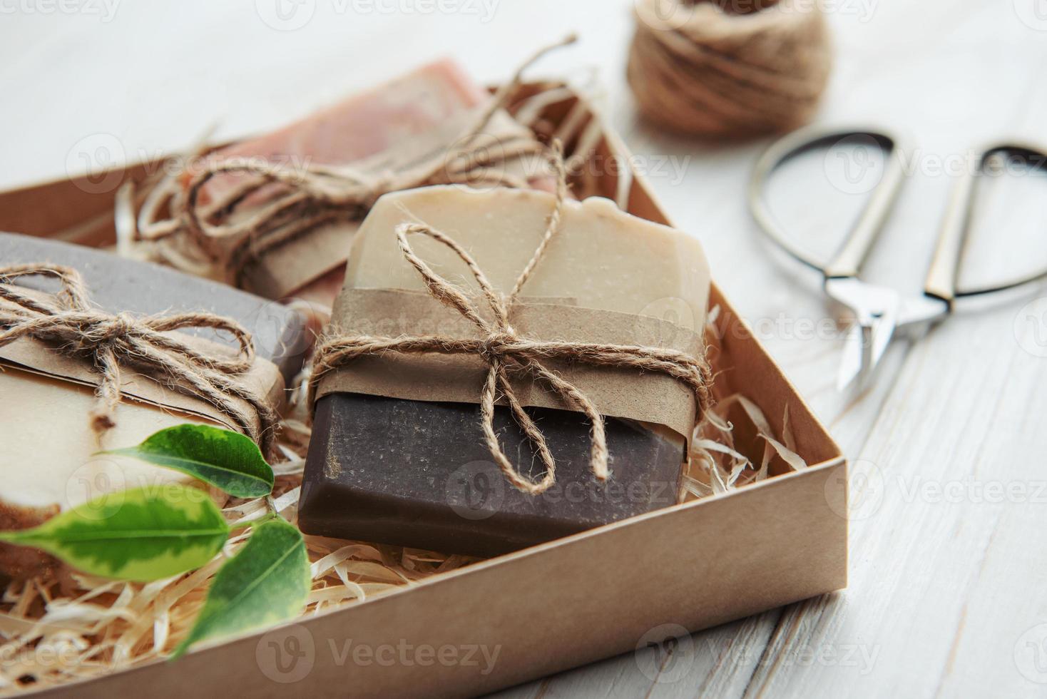 Handmade soap bars photo