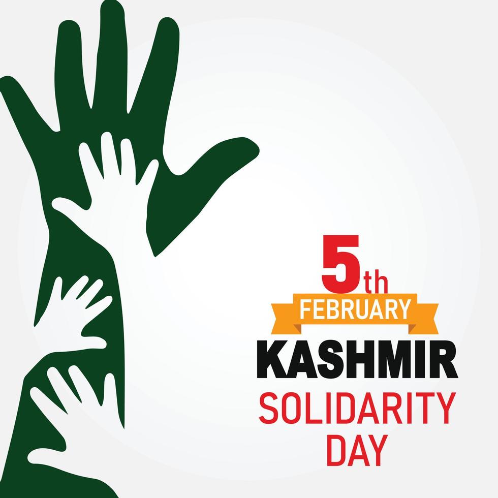 Kashmir day 5th February with help symbol vector