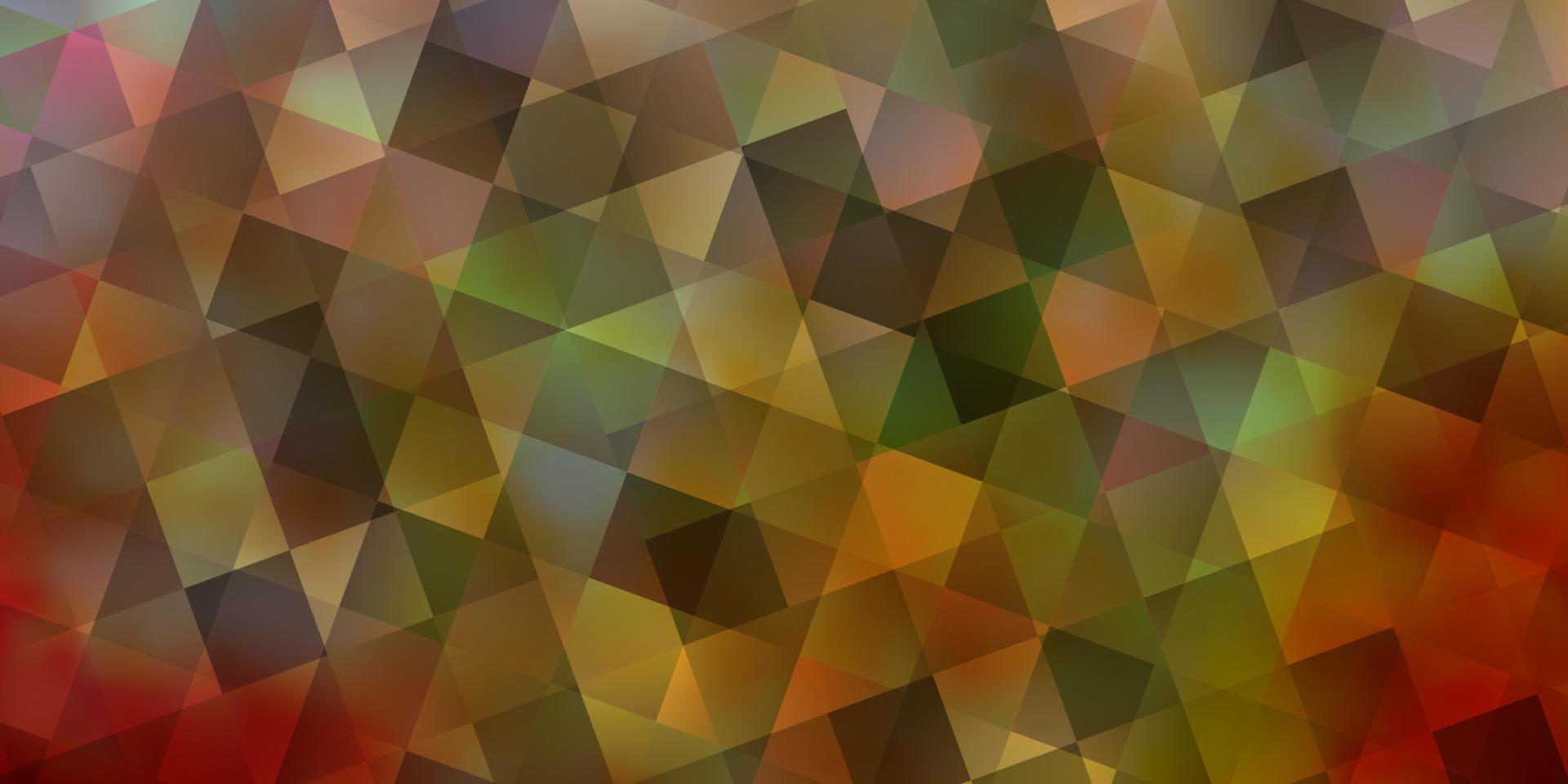 Light Pink, Yellow vector background with triangles, rectangles.