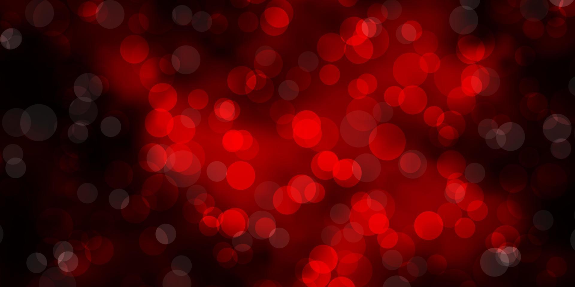 Dark Red vector pattern with spheres.