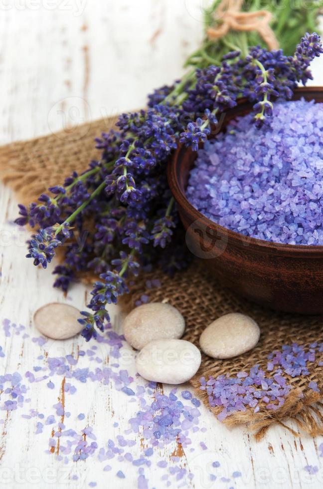 Lavender and massage salt photo