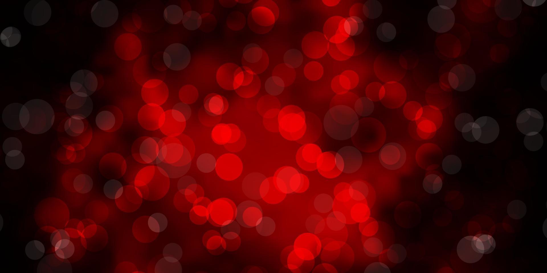 Dark Red vector texture with disks.