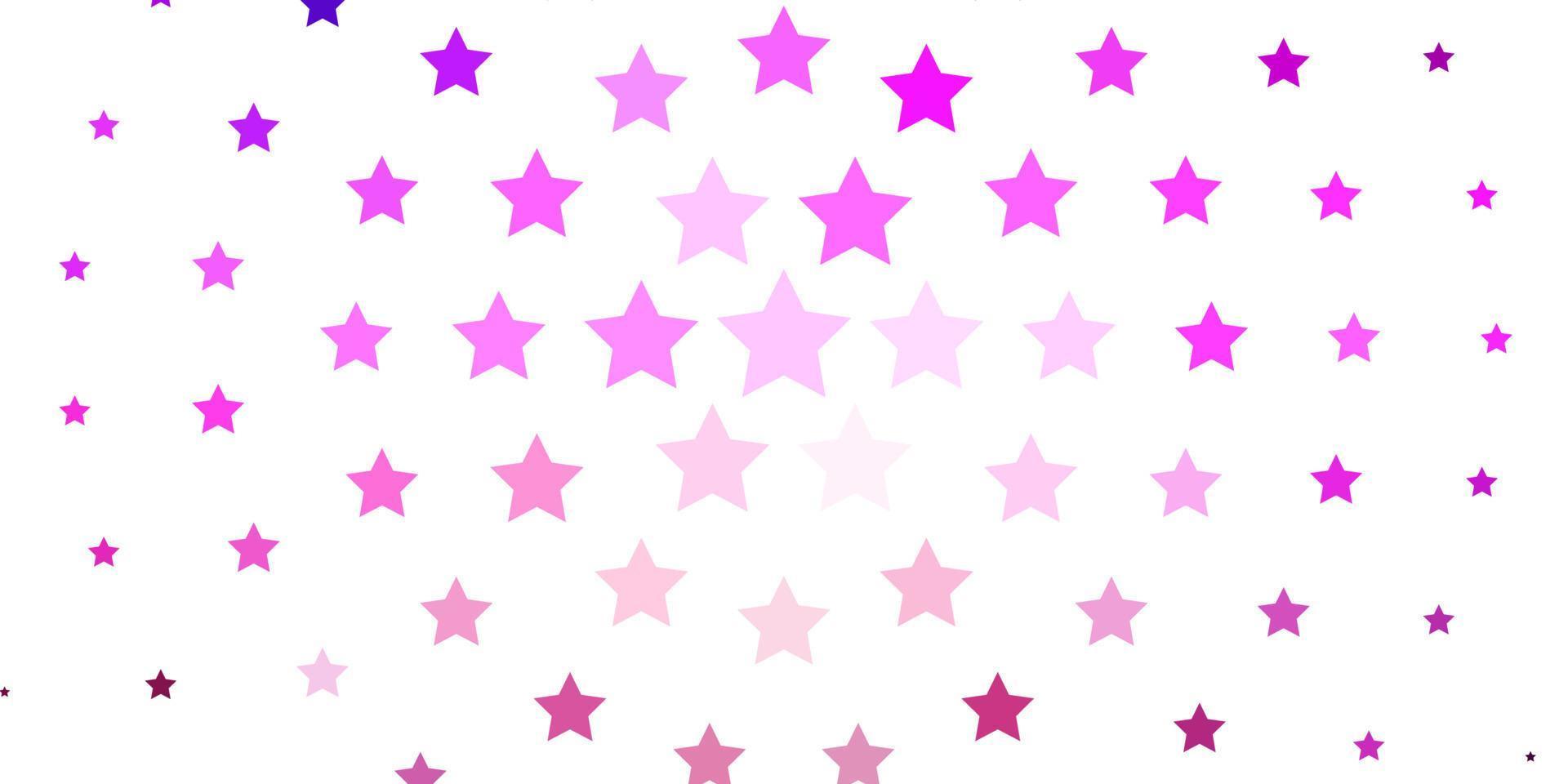 Light Purple, Pink vector background with small and big stars.