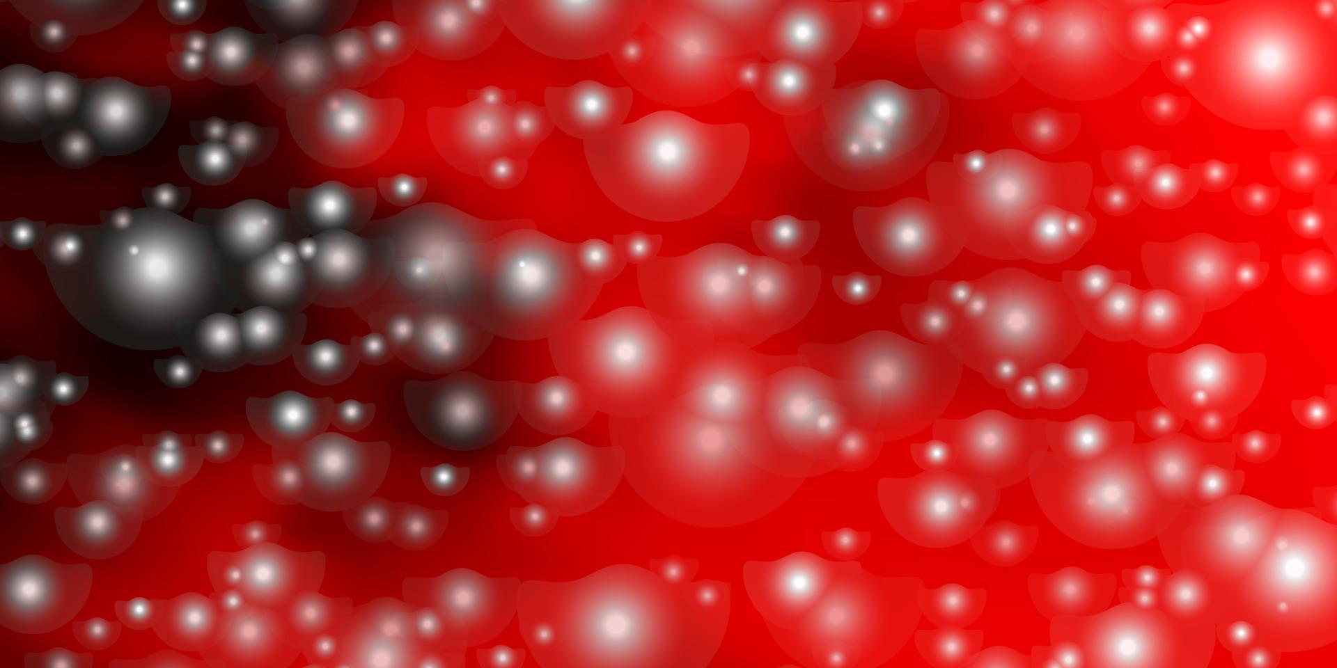 Dark Red vector background with small and big stars.