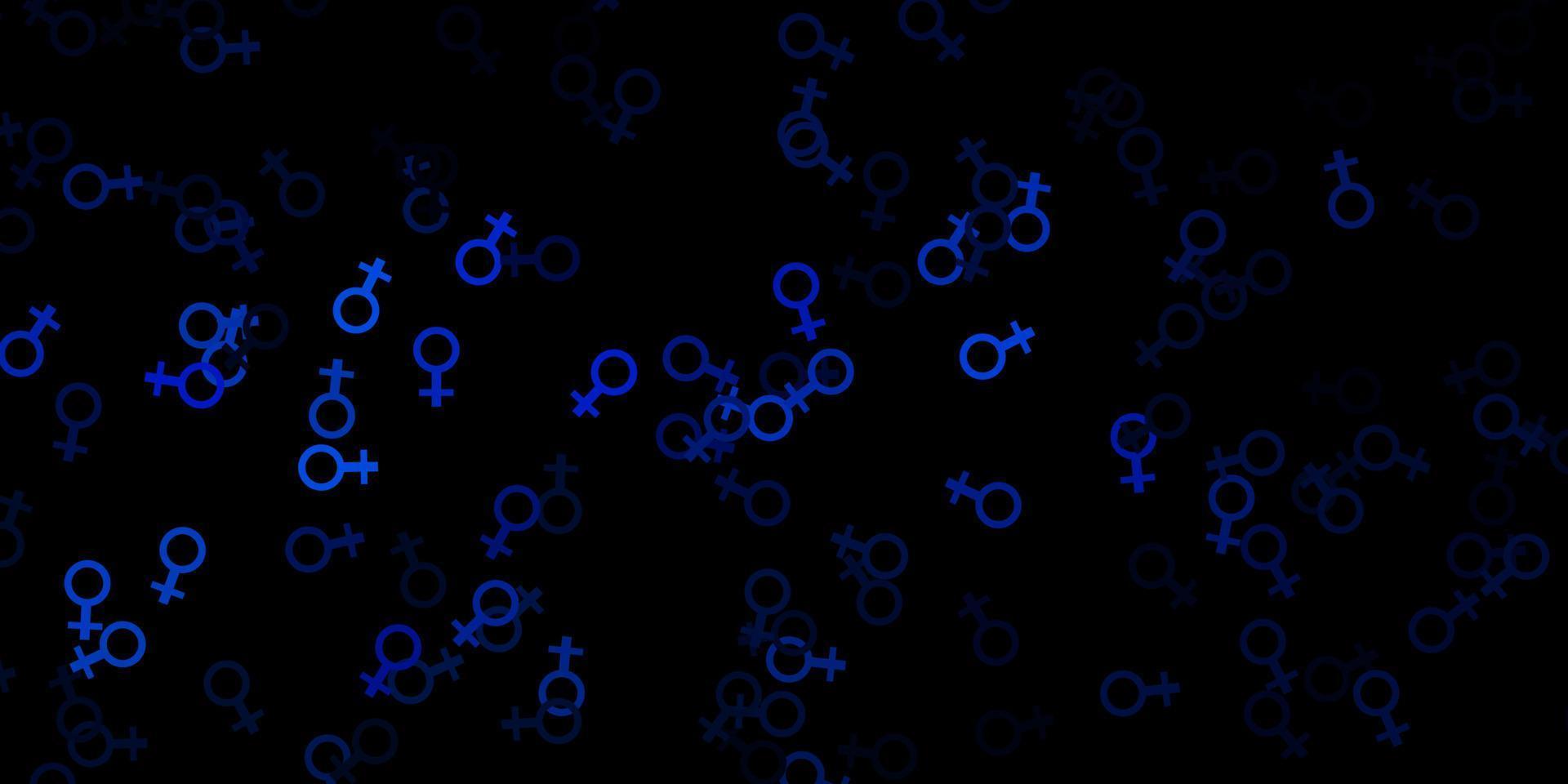 Dark BLUE vector backdrop with mystery symbols.