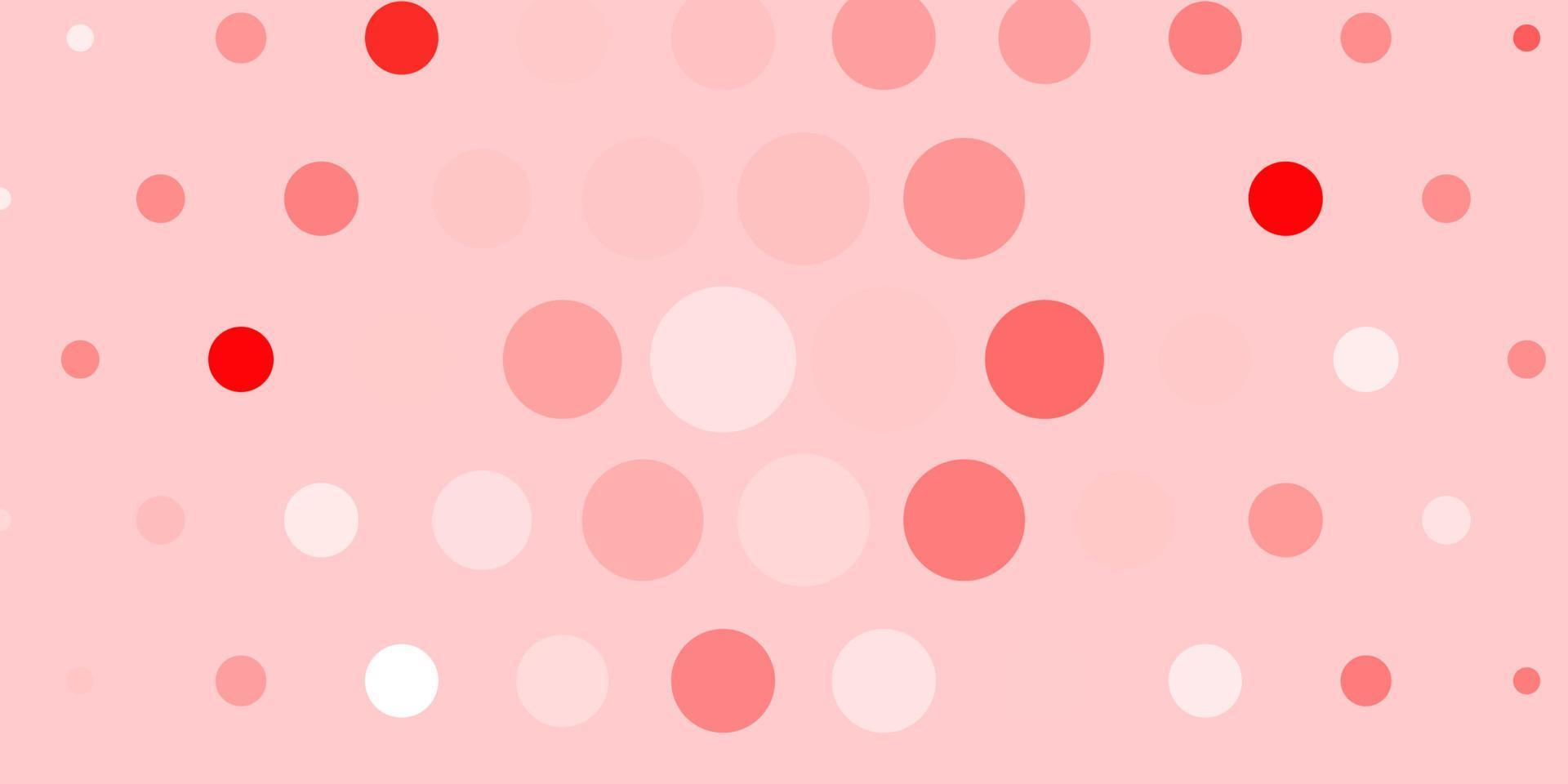 Fondo de vector rojo claro con círculos.