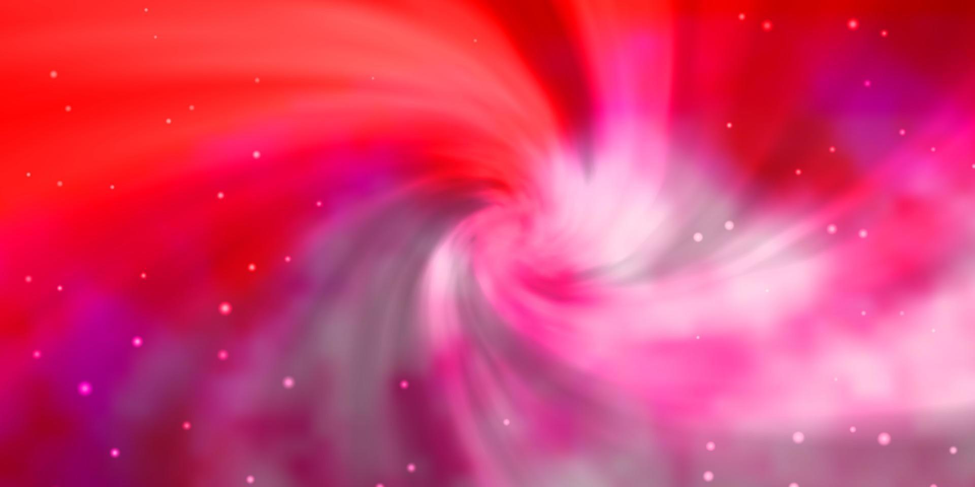 Light Red vector template with neon stars.