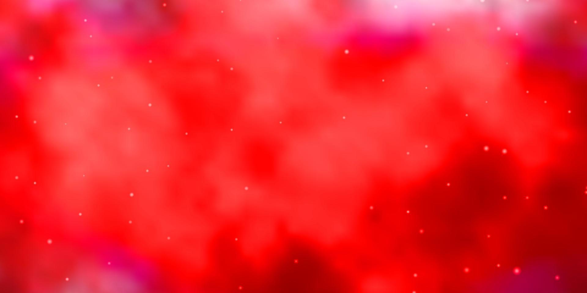 Light Red vector background with small and big stars.