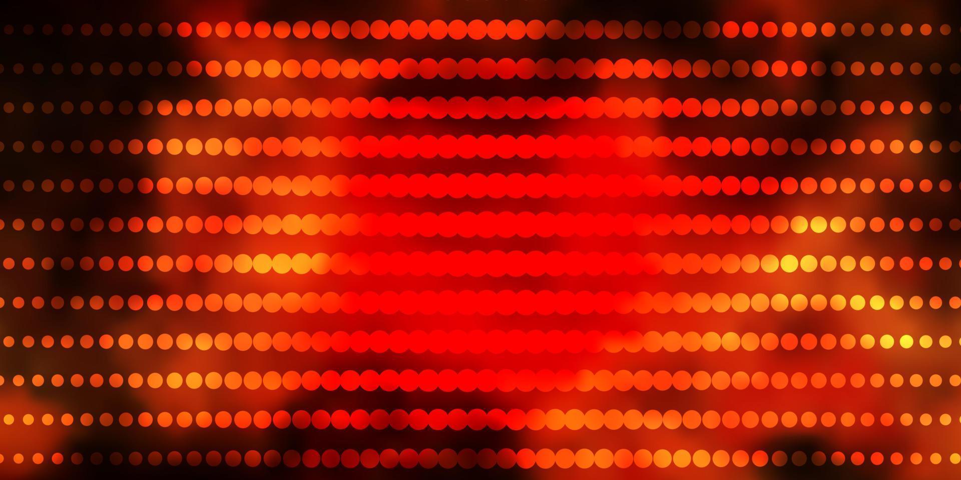 textura de vector rojo oscuro, amarillo con círculos.