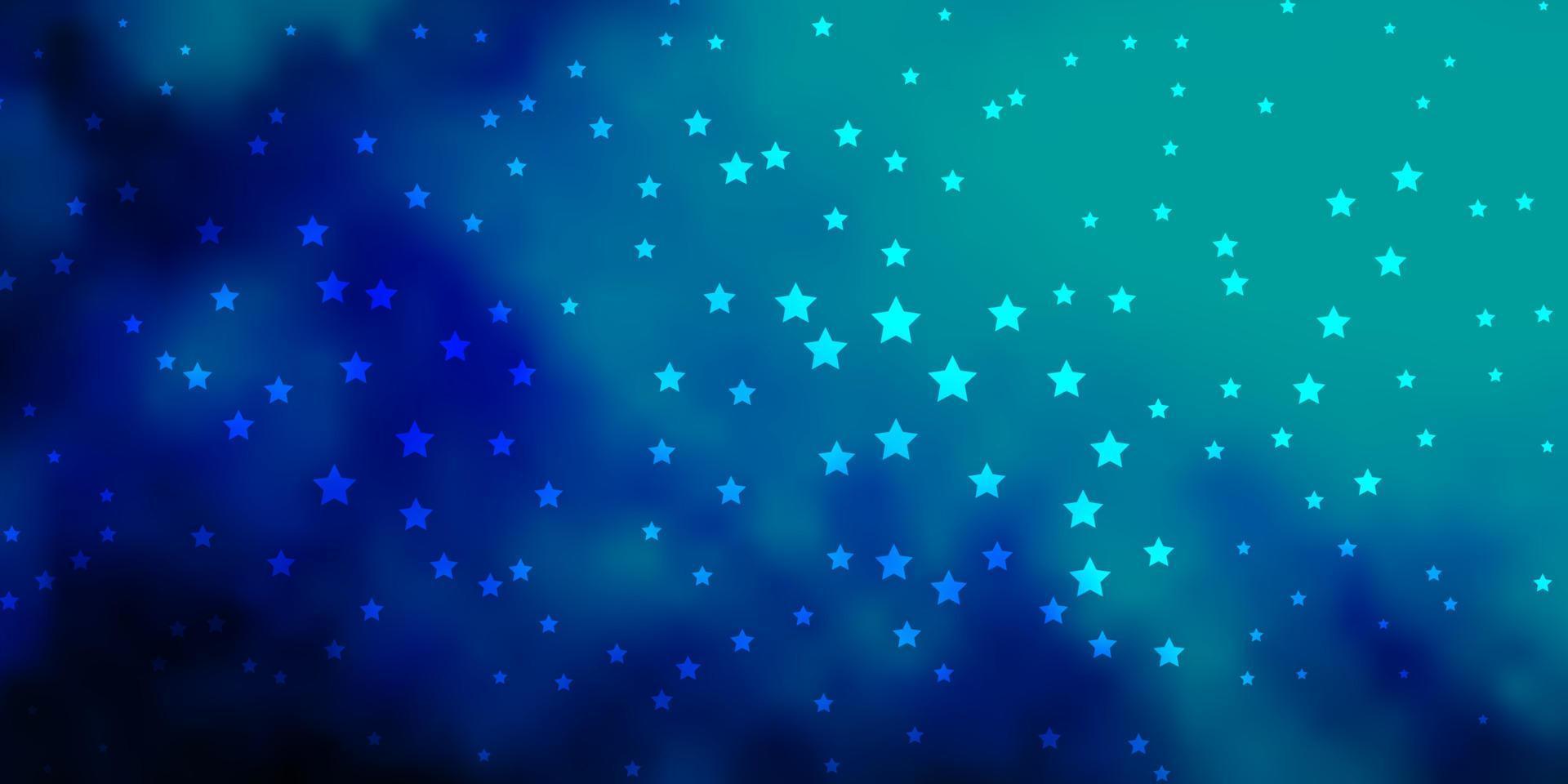 patrón de vector azul oscuro con estrellas abstractas.