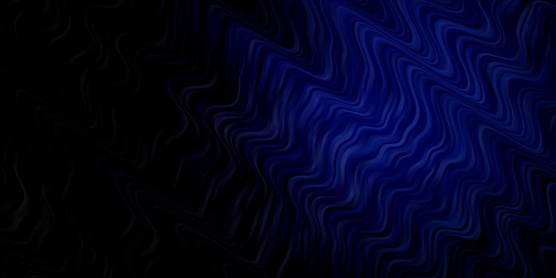 textura de vector azul oscuro con líneas torcidas.