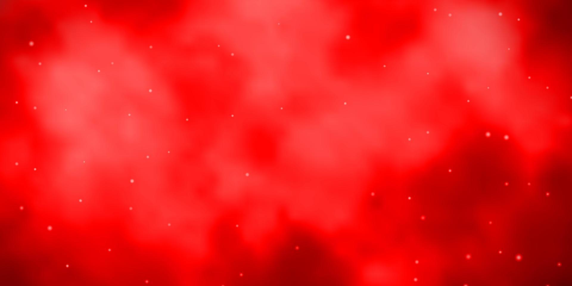Light Red vector template with neon stars.
