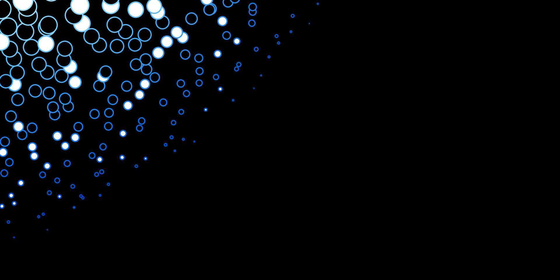 Dark BLUE vector background with circles.