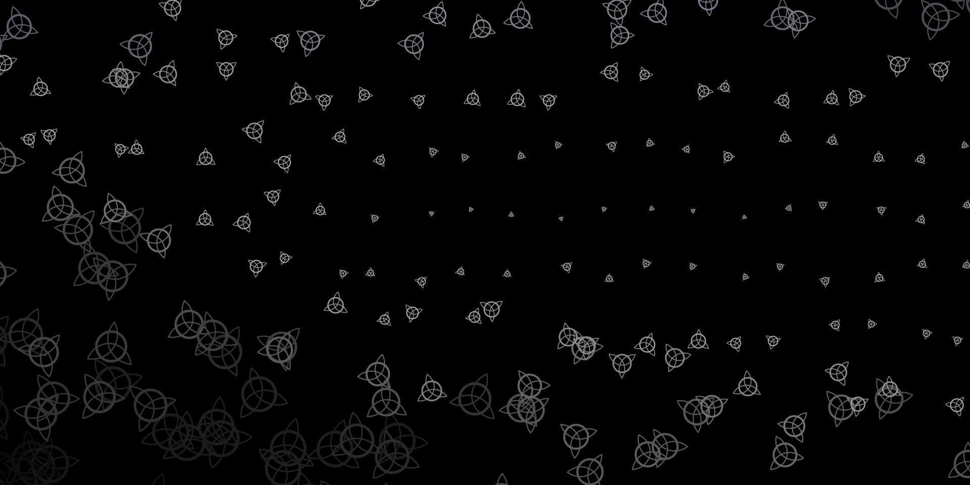 Dark Gray vector pattern with magic elements.