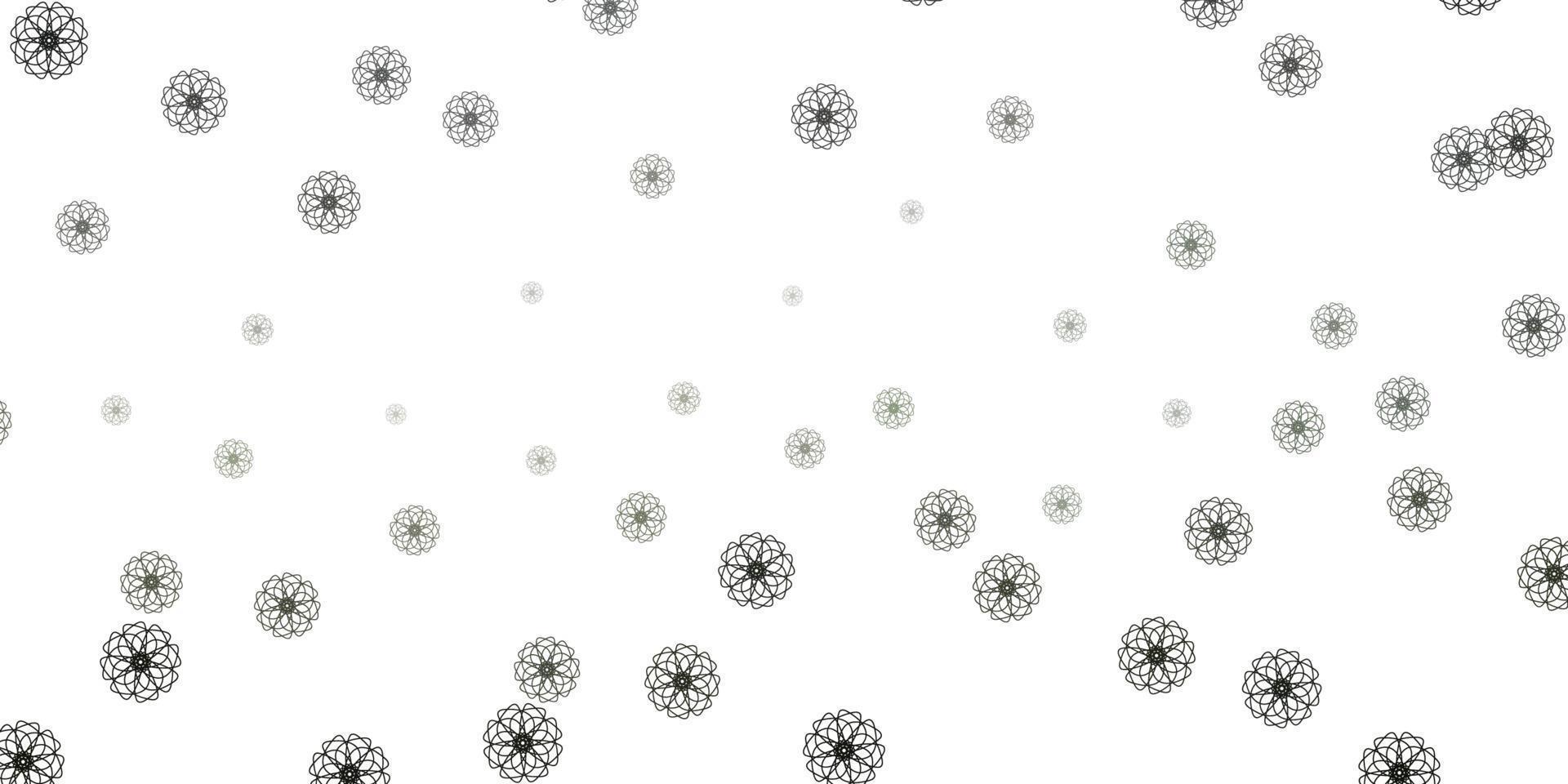 Light Gray vector doodle template with flowers. 5916005 Vector Art at ...