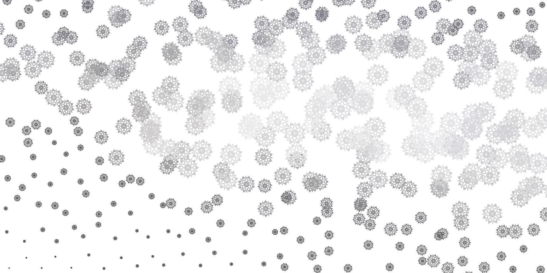 Light Gray vector backdrop with xmas snowflakes.