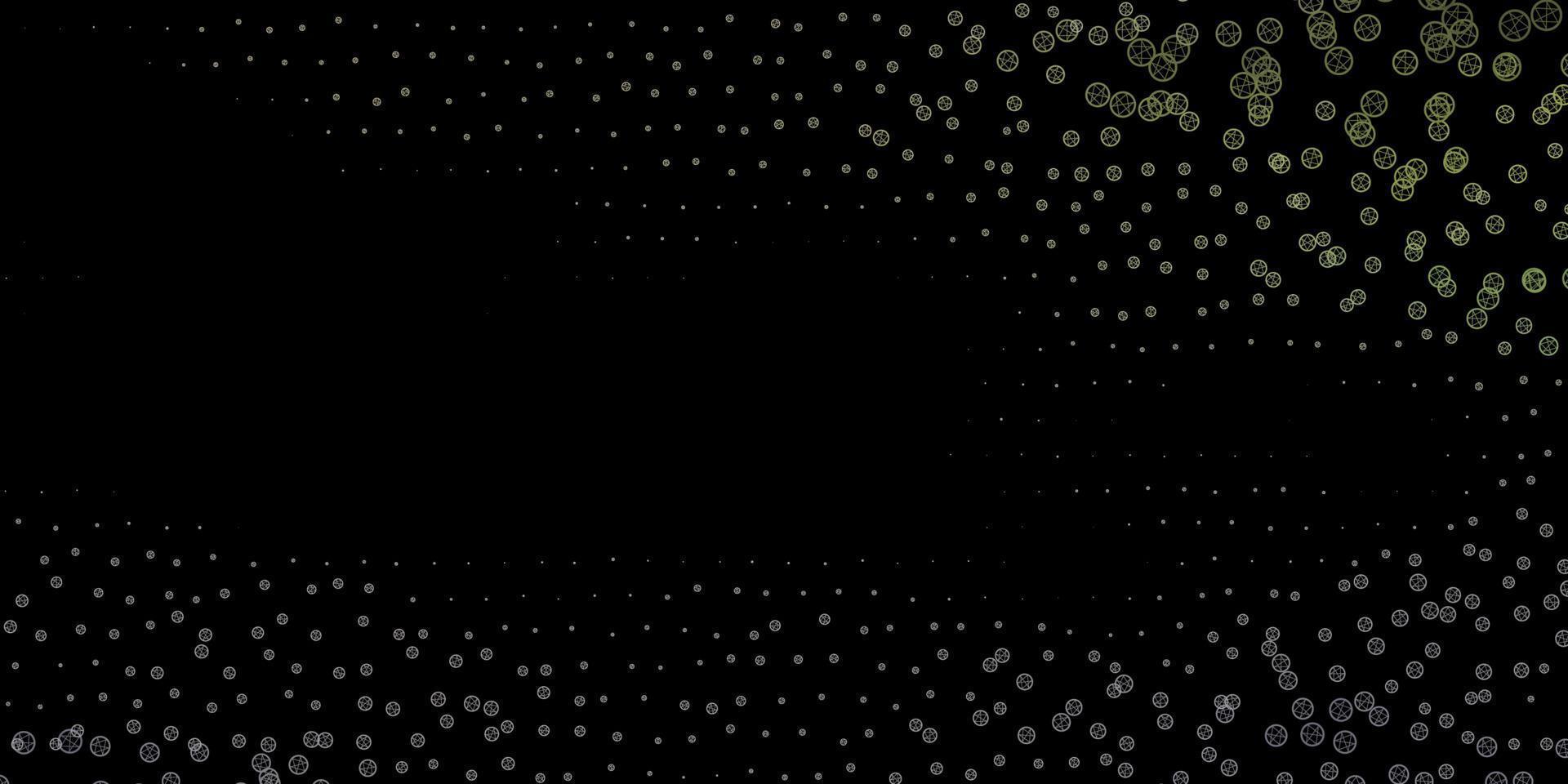 Dark Gray vector pattern with magic elements.