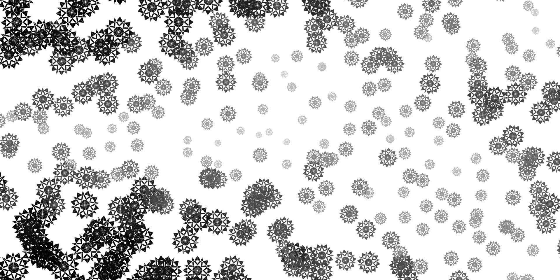 Light Gray vector texture with bright snowflakes.