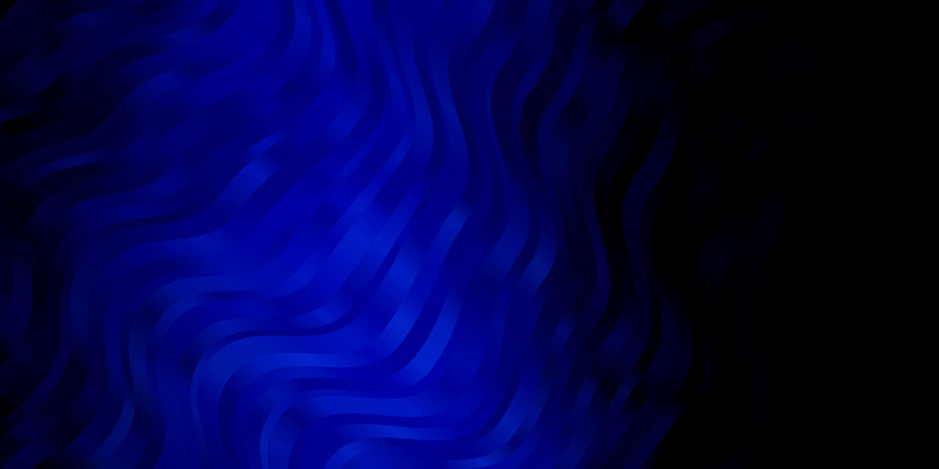 plantilla de vector azul oscuro con curvas.