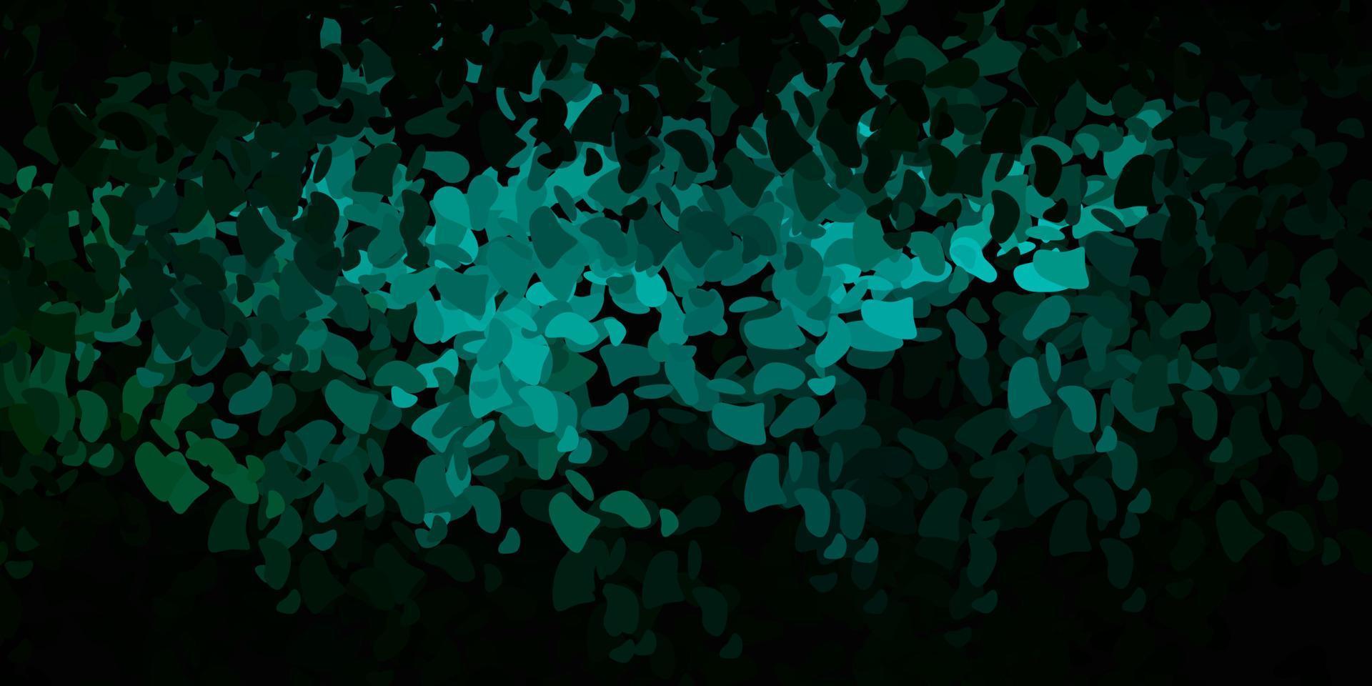 Dark green vector texture with memphis shapes.