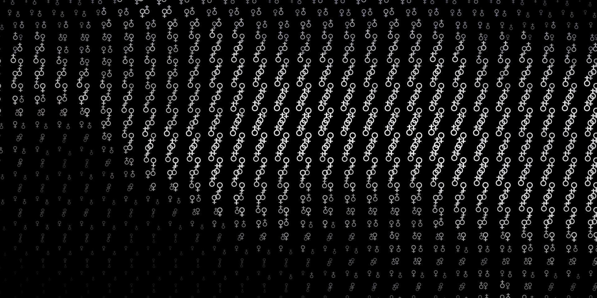 Dark Gray vector texture with religion symbols.