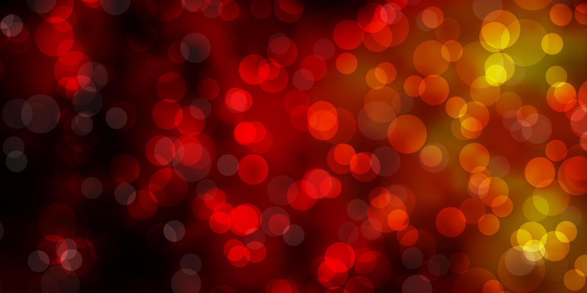 Light Red, Yellow vector template with circles.