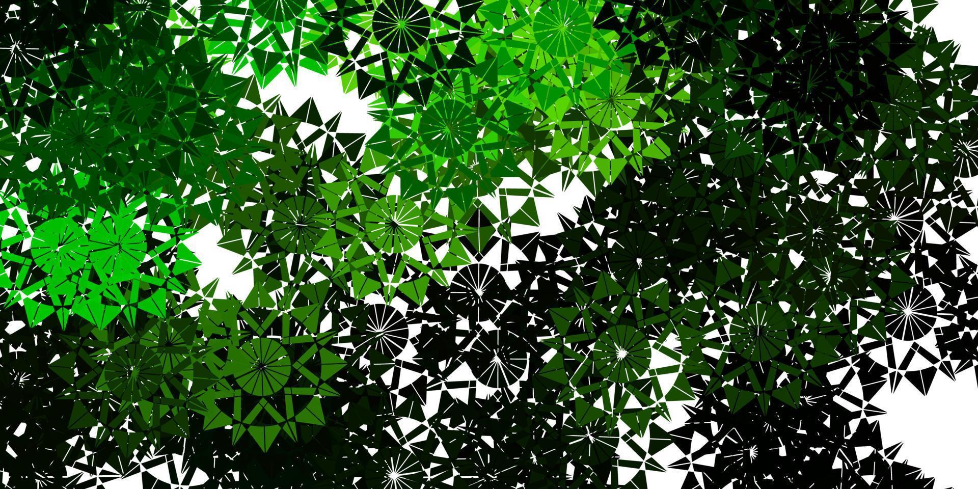 Light Green vector backdrop with xmas snowflakes.