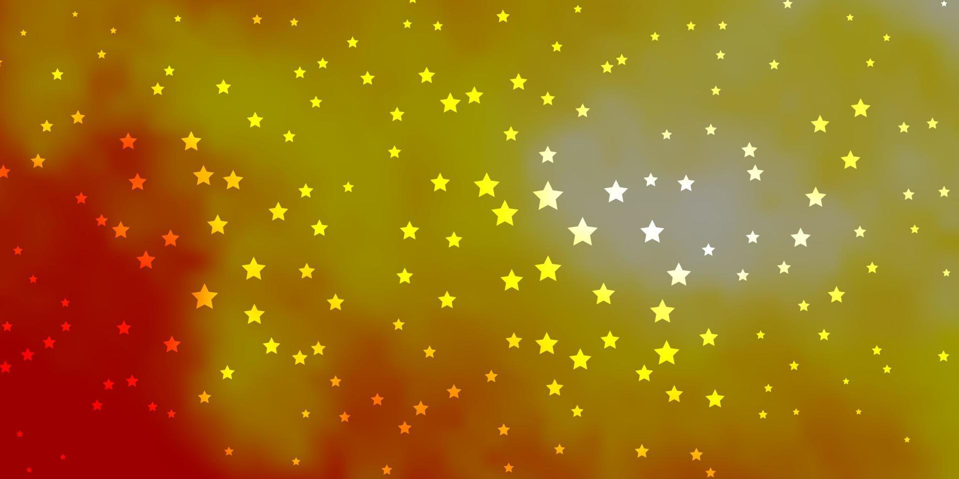 Dark Orange vector template with neon stars.