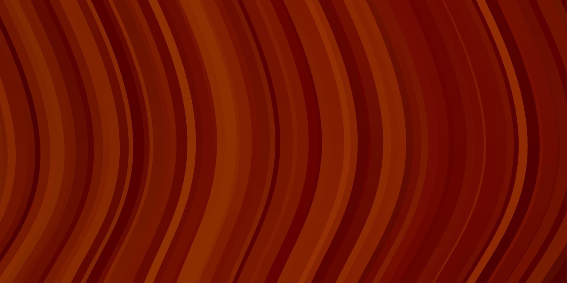 Light Orange vector background with bent lines.
