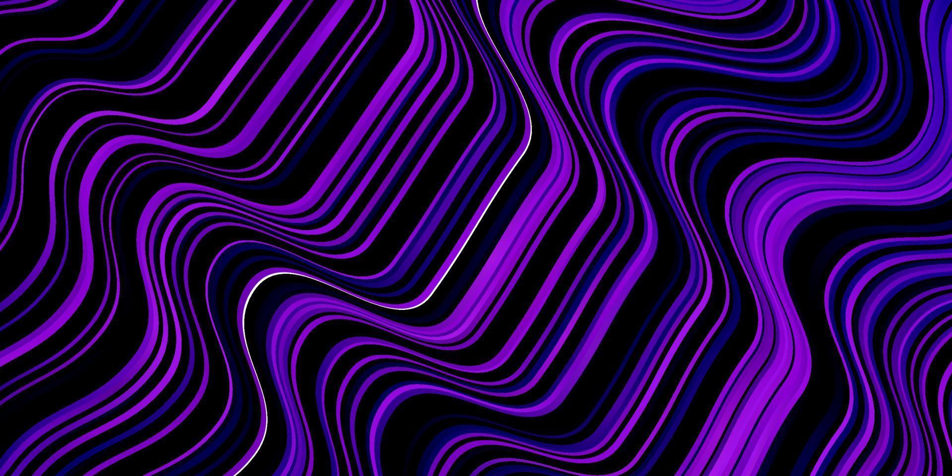 plantilla de vector púrpura oscuro con curvas.