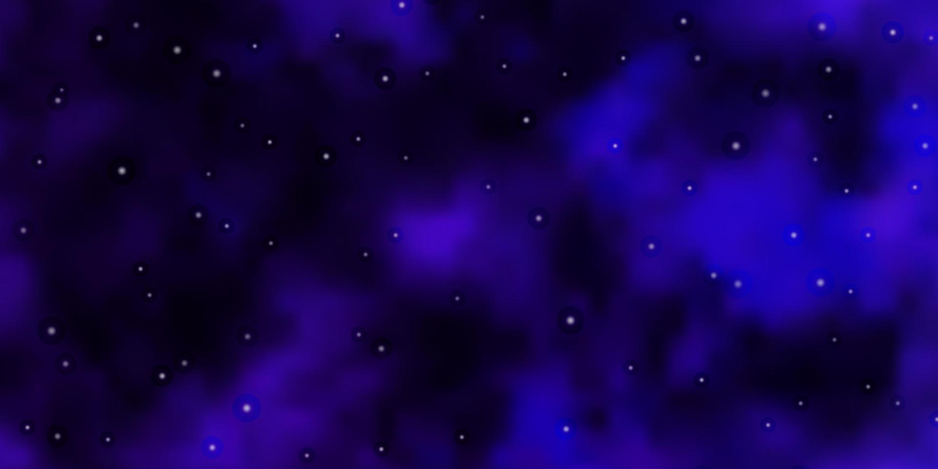 patrón de vector de color púrpura oscuro con estrellas abstractas.